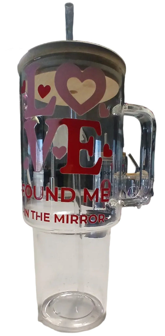 Affirma’Tees Motivational UVDTF Glass Tumbler with Bamboo Lid & Straw (43 oz)