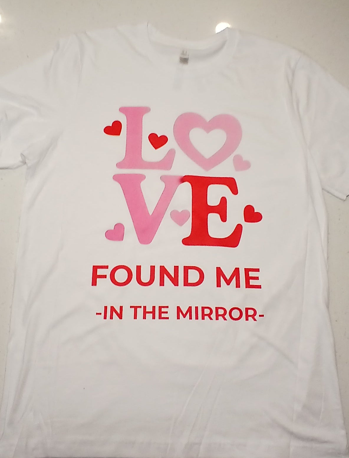 Love Found Me in the Mirror Tee – Self-Love Looks Good on Me
